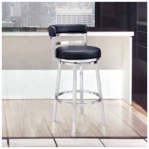 Madrid Counter Height Bar Stool, Black