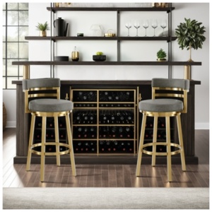 Madrid Swivel Counter Height Bar Stool, Vintage Gray