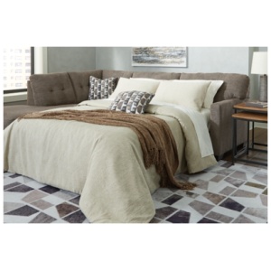 Mahoney 2-Piece Sleeper Sectional with Chaise, Chocolate