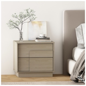 Manhattan Comfort Horizon 22" 2 Drawer Nightstand, White Washed Oak