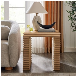 Modway Canto End Table, Weathered Oak