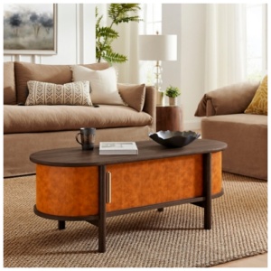 Modway Coralie Coffee Table, Walnut/Tan