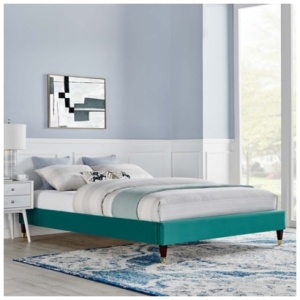 Modway Harlow Full Platform Bed Frame, Teal