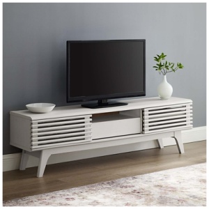 Modway Render 58" TV Stand with Drawer, White