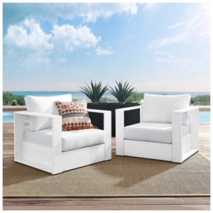 Modway Tahoe Outdoor Lounge Chair (Set of 2), White