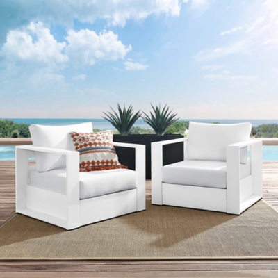Modway Tahoe Outdoor Lounge Chair (Set of 2), White