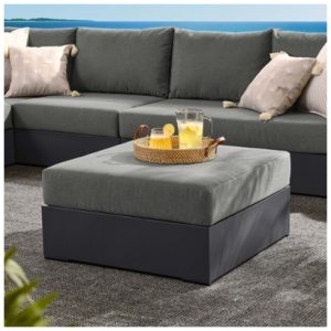 Modway Tahoe Outdoor Ottoman, Gray/Charcoal