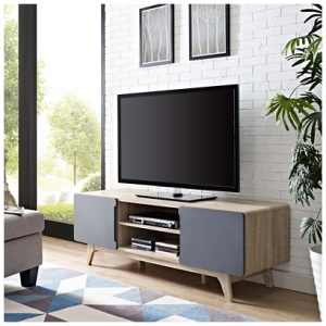 Modway Tread TV Stand, Natural/Gray