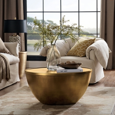 Modway Viora Coffee Table, Burnished Brass