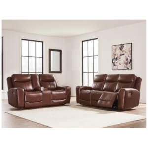 Momentum Moves Sofa and Loveseat, Mahogany