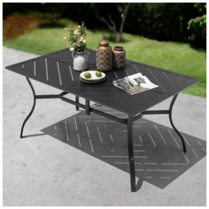Nuu Garden Outdoor Dining Table, Black