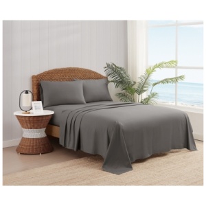 Oceanfront Resort 3-Piece King Sheet Set, Gray