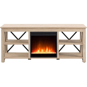 Paisley TV Stand with Crystal Fireplace