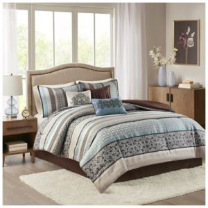 Princeton California King 7 Piece Comforter Set, Blue