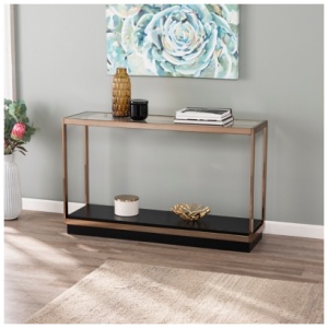 SEI Lexina Console Table, Champagne/Black