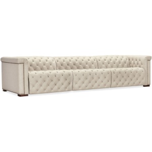 Savion Deux Sofa with Power Recliners & Power Headrests