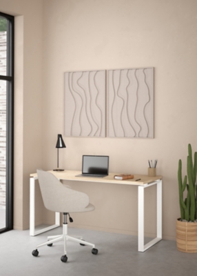 Sign Writing Desk, Jackson Hickory/White