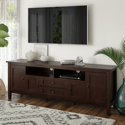 Simpli Home 72" TV Stand, Brown