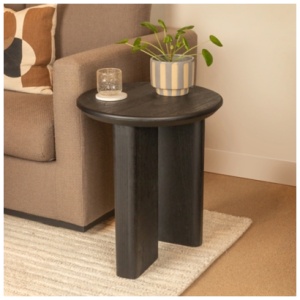 Storied Home Asymmetrical End Table, Black