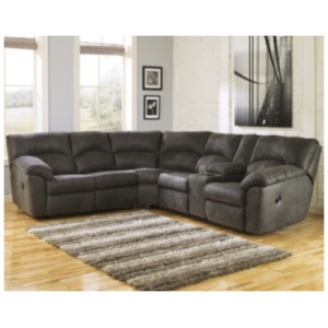 Tambo 2-Piece Manual Reclining Sectional, Pewter