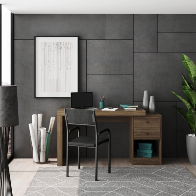 Techni Mobili 47" Expandable Home Office Desk, Walnut