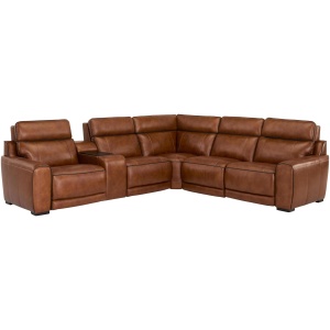 Titan 6-pc. Triple Power Leather Sectional