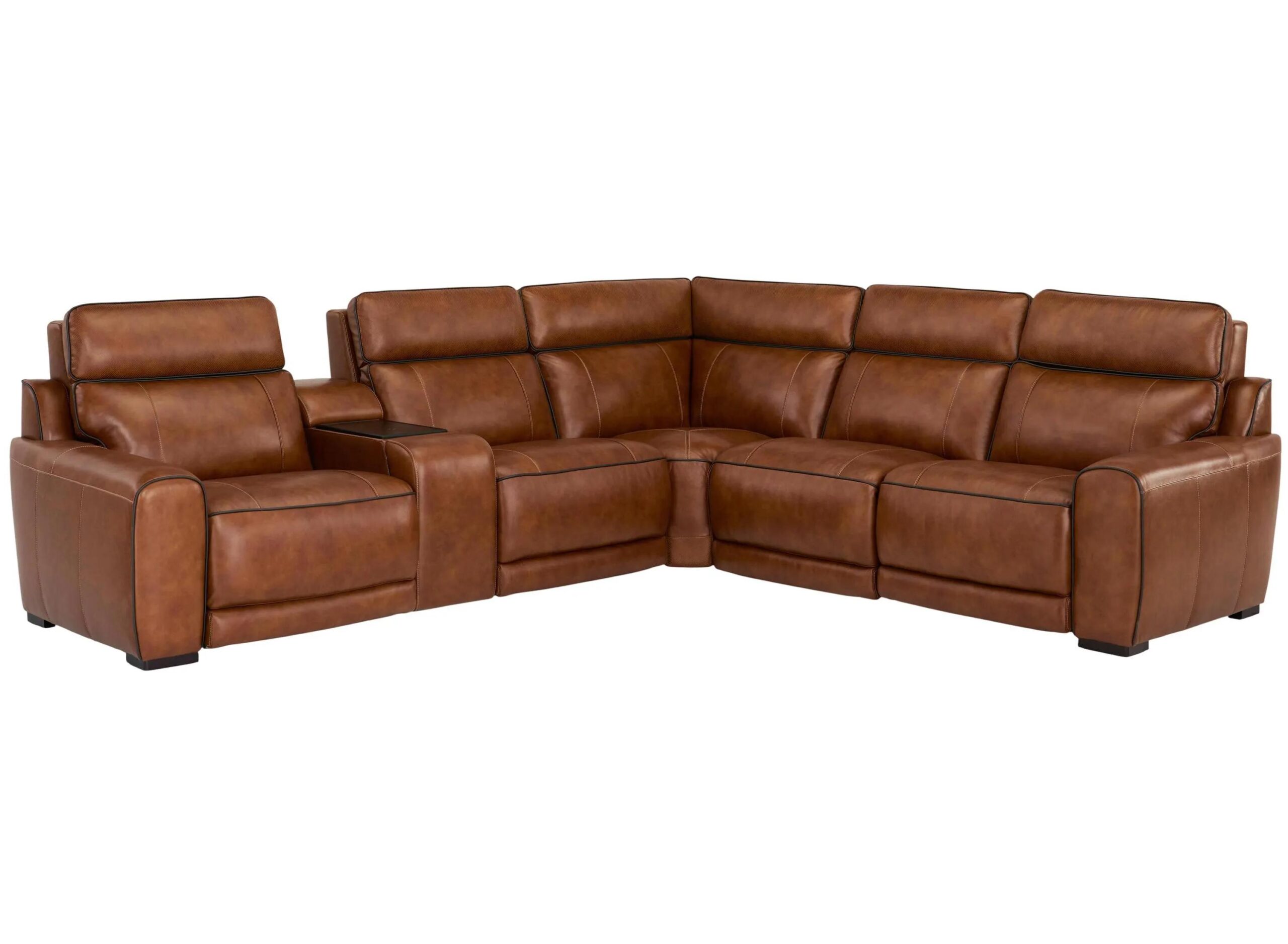 Titan 6-pc. Triple Power Leather Sectional