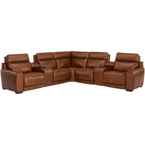 Titan 7-pc. Triple Power Leather Sectional