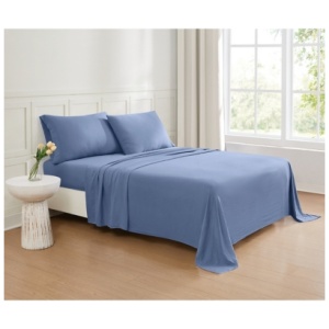 Truly Soft Solid 3-Piece Queen Sheet Set, Blue
