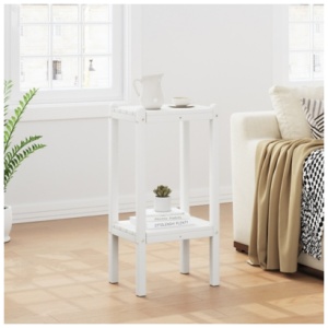 Westin Furniture Otto Outdoor Two Shelf Side Table, White