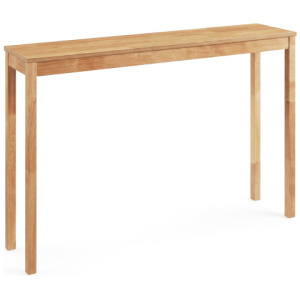 Wooden Console Table Modern Farmhouse Sofa Table with Thickened Top-Natural