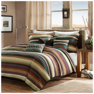 Yosemite King/California King Reversible Quilt Set with Throw Pillows, Multi