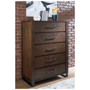 Zumbado 5 Drawer Chest of Drawers, Brown