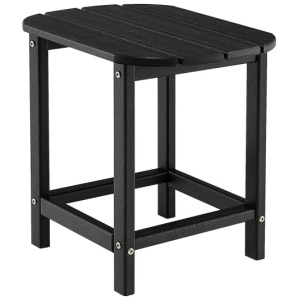 18 Inch Weather Resistant Side Table for Garden Yard Patio-Black