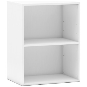 2-Cube Bookcase Floor Standing Open Bookshelf with 5-Position Adjustable Shelf-White