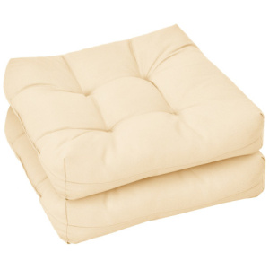 21 Inch x 21 Inch Patio Chair Seat Cushion Pads for Indoor and Outdoor-Beige