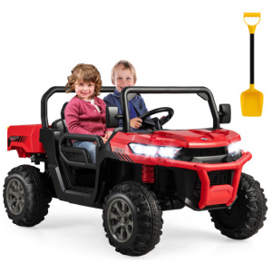 24V Ride On Kids Car with Dump Bed and Remote Control-Red