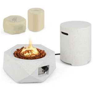 40, 000 BTU Fire Pit Table Set with Stainless Steel Burner