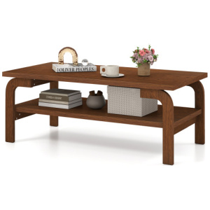 47 Inches Accent Rectangular Coffee Table for Living Room-Walnut