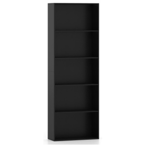 5-Shelf Storage Bookcase Modern Multi-Functional Display Cabinet Furniture-Black