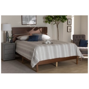 Anthony Wood Queen Panel Bed, Brown