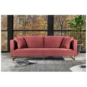 Armen Living Lenox Sofa, Pink