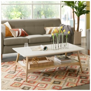 Avenu Coffee Table, Off White/Natural