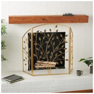 Bayberry Lane 29" x 38" Fireplace Screen, Gold
