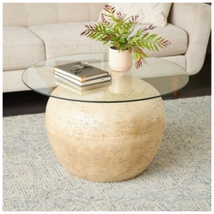 Bayberry Lane Round Coffee Table, Beige