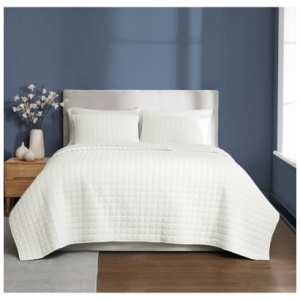 Brooklyn Loom Essential 3-Piece Full/Queen Quilt Set, White
