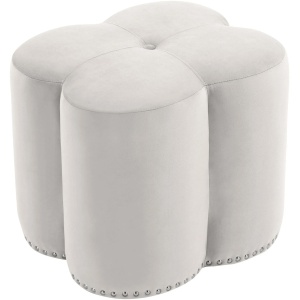 Clover Velvet Ottoman