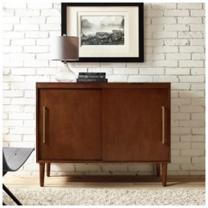 Crosley 44" Turntable Media Console, Mahogany