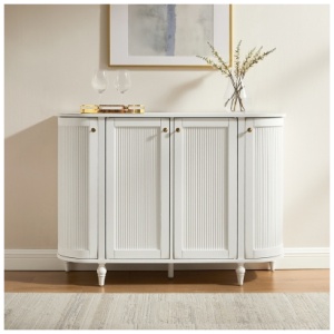 Crosley Furniture Monique Sideboard, Distressed White