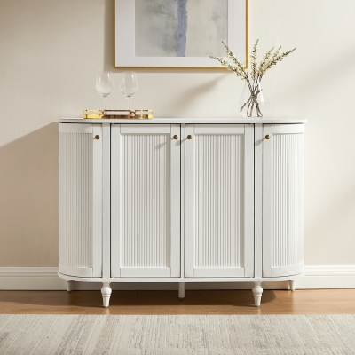 Crosley Furniture Monique Sideboard, Distressed White